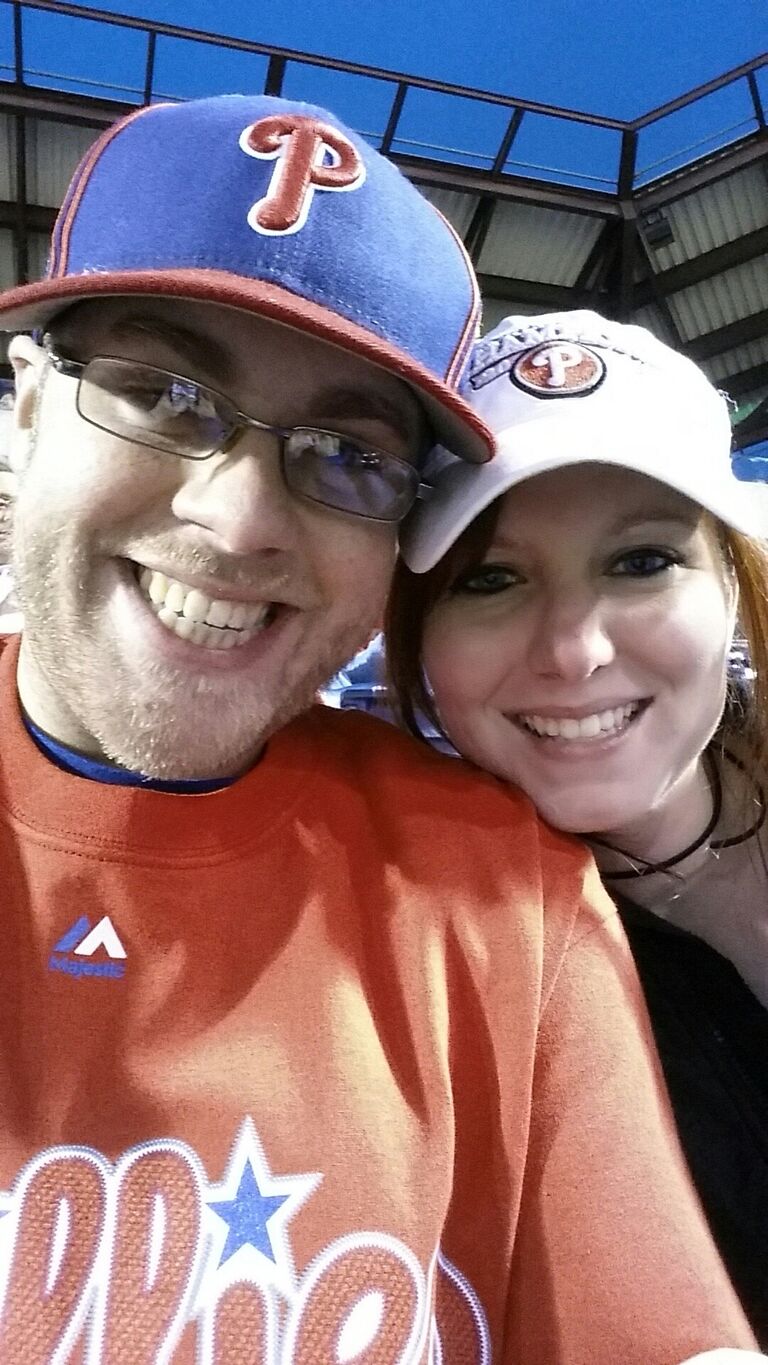 Our first Phillies game date night.