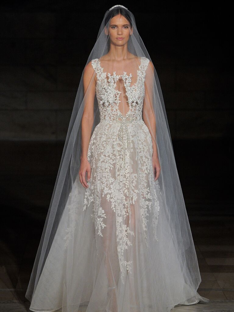 Reem Acra 2019 Lace High Neck Wedding Dress With High Neck And Long Sleeves  Plus Size Fairy Bridal Gown For Beach, Boho, And Chic Occasions From  Greatvip, $108.73