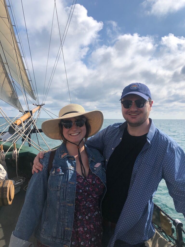 Aboard the Friends Good Will during a trip to South Haven!
