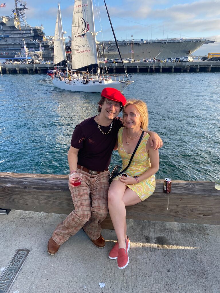 At the Mustache Bash music festival on the pier in downtown San Diego! 