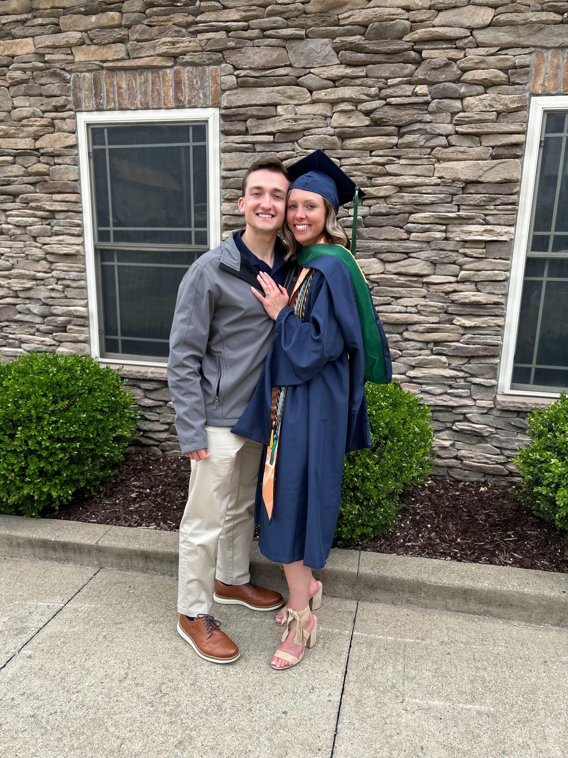 Celebrated Haley's MHA graduation 
