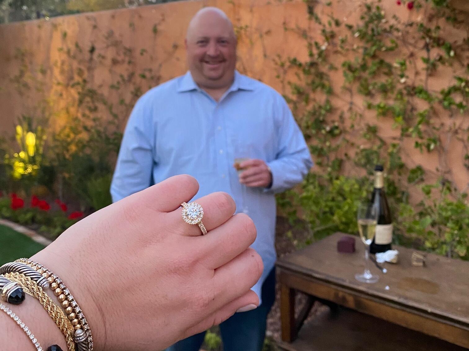 Zach proposes to Alex at the Royal Palms!