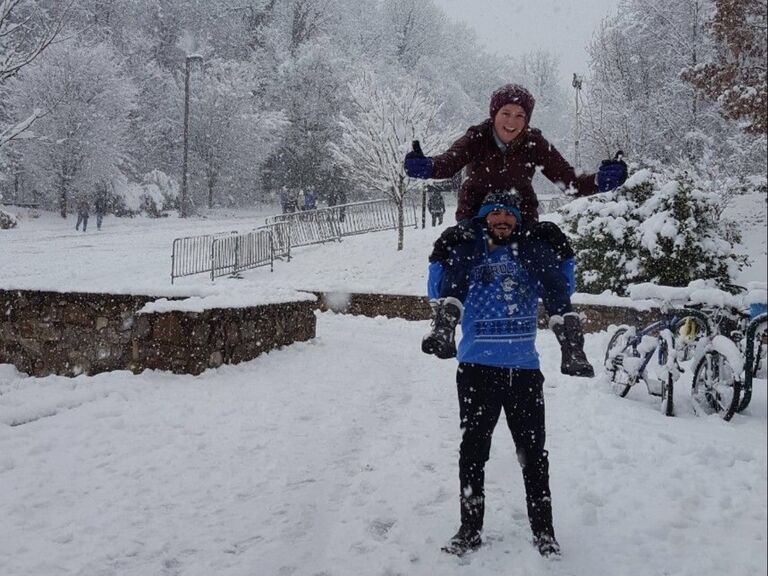 First REAL snow at UNC.