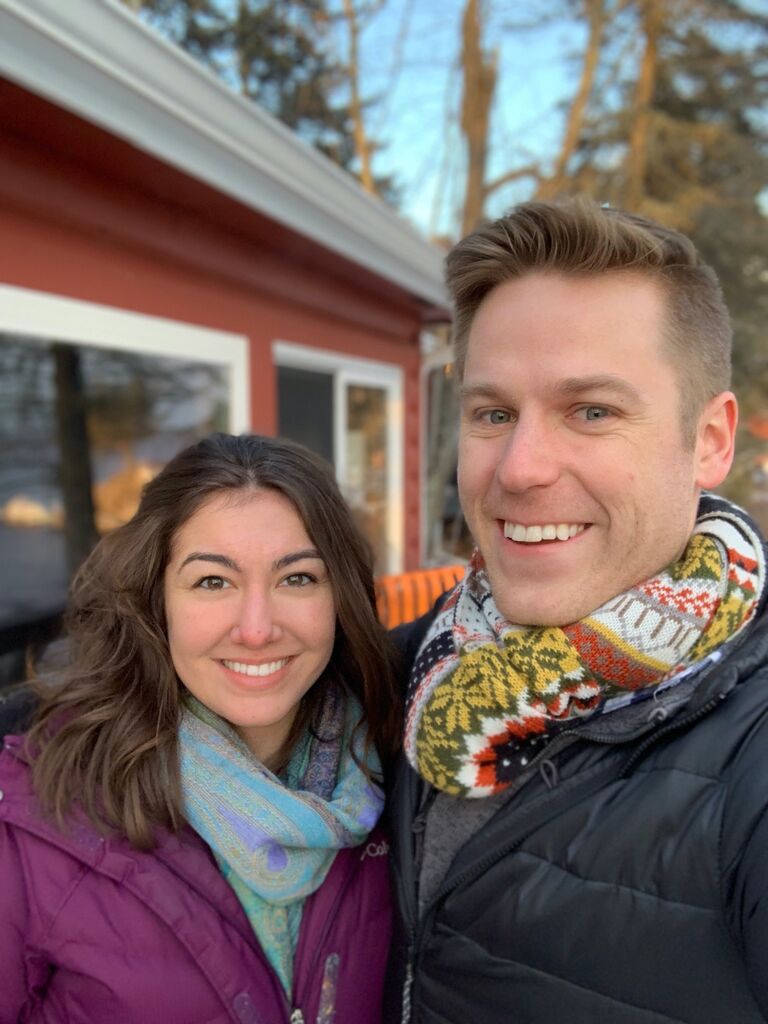 Our first trip together was up to Breezy Point Cabins, just down the road from our wedding location! We went up to view a super moon.