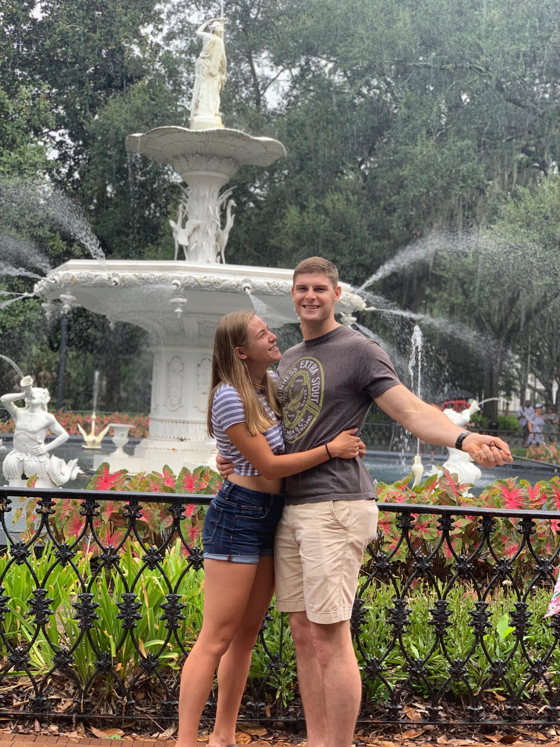 Mike's birthday in Savannah when it rained all day (but that didn't stop us)