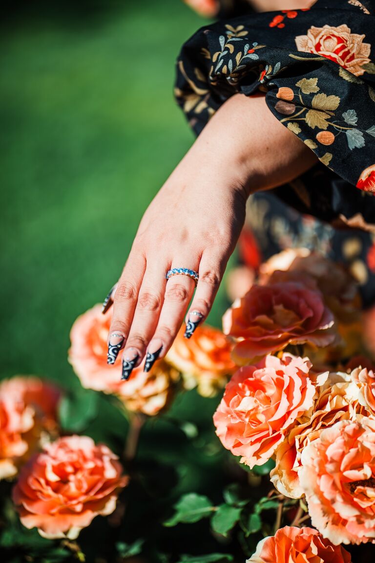 After years and years together, he loved me so much that he asked me to be his forever. On 04/14/2019, he and I went to San Francisco for a day trip where we spent the day seeing the sights. After dinner, he said we have to go to twin peaks tonight. I told him it could be the day after but he insisted it had to be that night. What a perfect night it was. It was windy, but the skies were clear and the city shined bright. I started taking videos and pictures...then he said I dropped something and got on one knee and proposed. Nathan is a genuine soul with a deep love for me, my family, and our cats. With his good looks, amazing family, charm, and humor, I knew he was my forever and I said "Yes". I'll never forget that perfect night or the random chick yelling from her car, "OH MY GOD GIRL IS HE PROPOSING!??? AHH CONGRATULATIONS!!" 