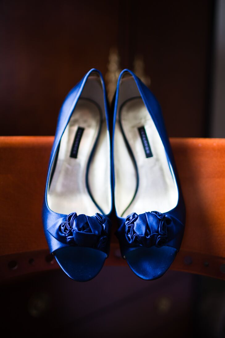 Blue Satin Bridal Shoes