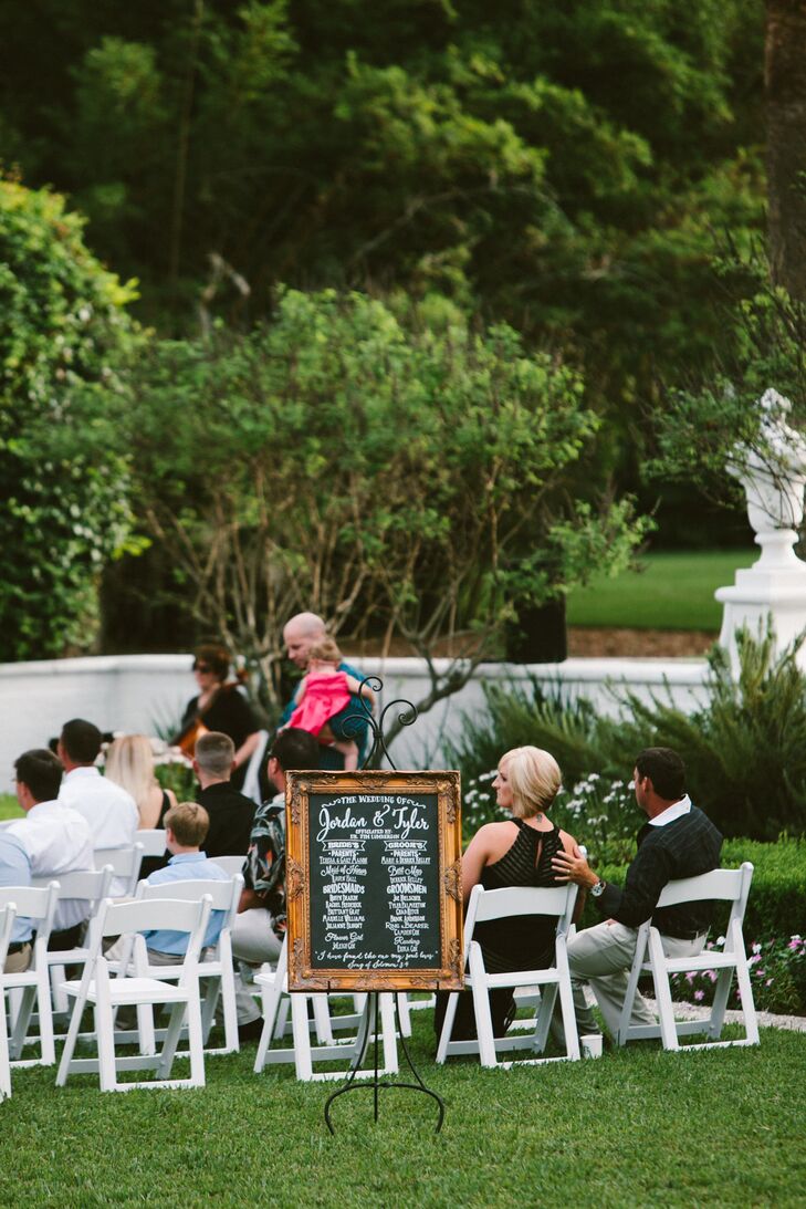 Diy Framed Chalkboard Wedding Program