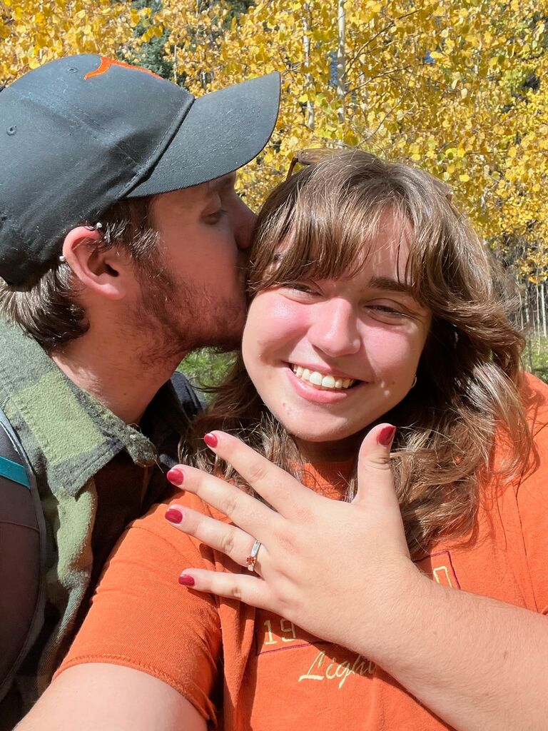 Bobby proposed while Camping in Golden Canyon State Park, Colorado,