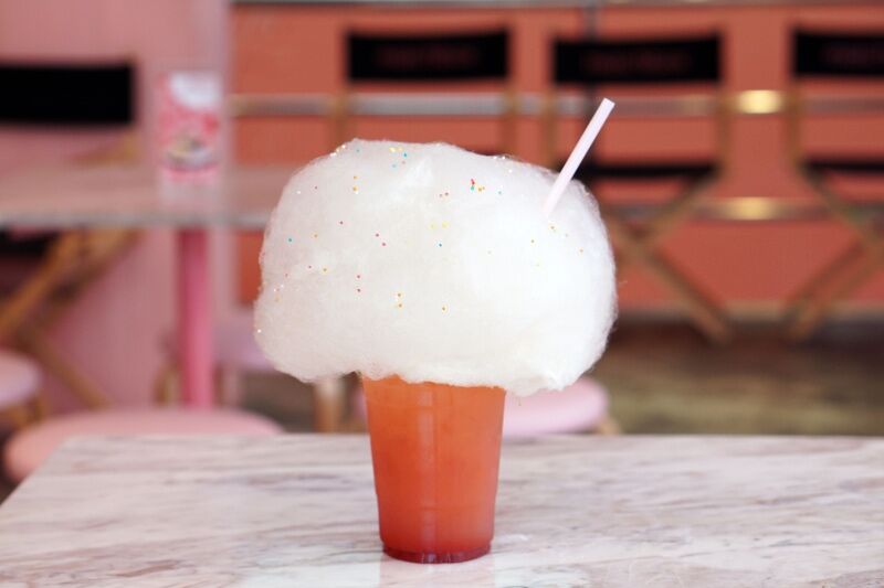 Coachella themed party - cotton candy cocktail