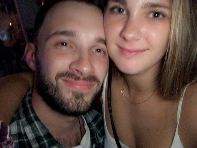 Out celebrating Scotty's 25th birthday! Our first picture together, obviously taken pretty late into the evening's celebrations. About a week after this picture, Scotty asked Carly to be his girlfriend. 