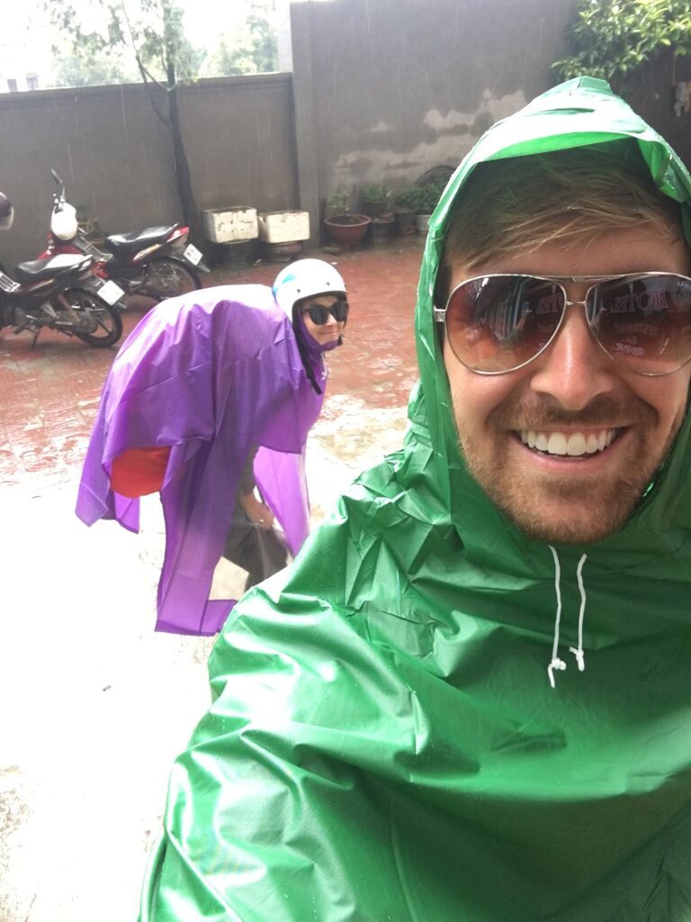 Motorcycling through the soaking rains in Northern Vietnam. 