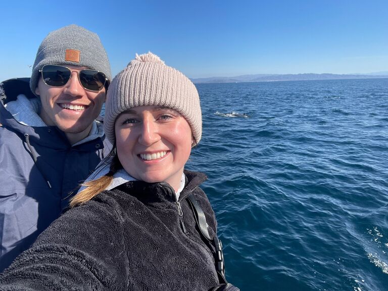 Our first trip to California together. We went whale watching for Josh's birthday and saw a bunch of dolphins
