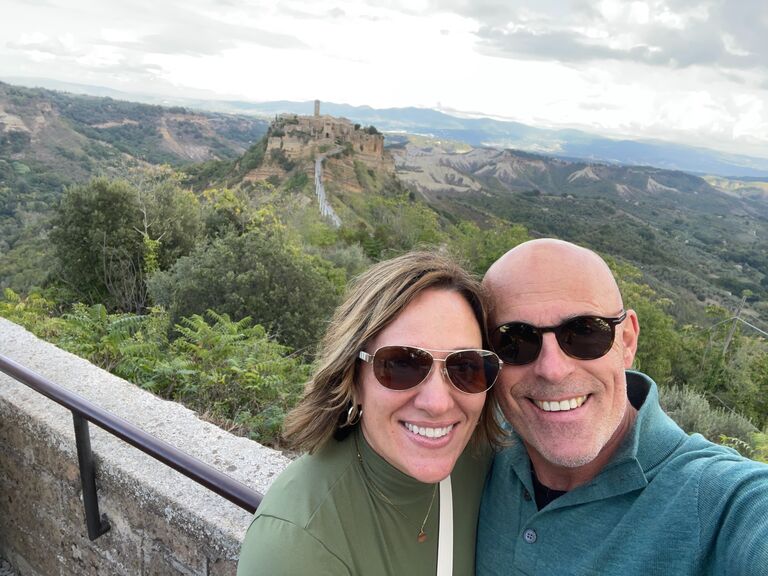 We met in an Italian language immersion school in Montepulciano, Italy. We hit it off right away and decided to spend our first day out of class exploring nearby villages. This gem in the distance is Civita di Bagnoregio. 