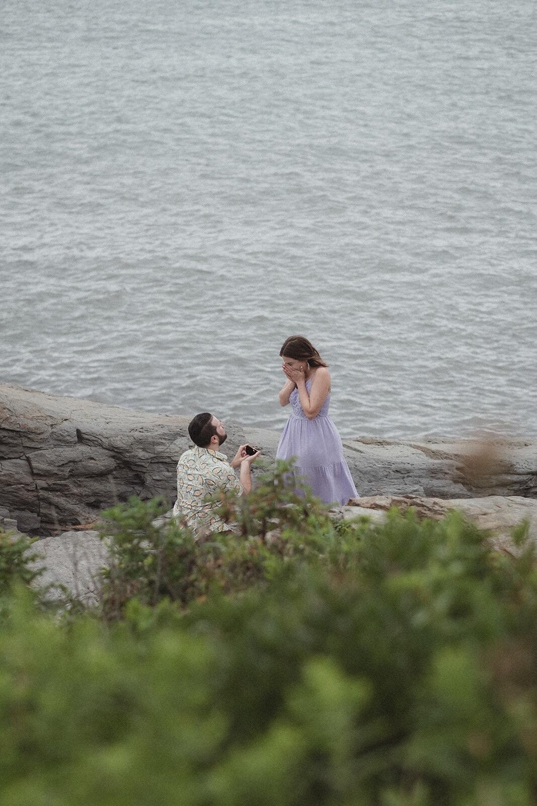Dave brought Nicole back to the site of their first date and asked the Big Question. Nicole, of course, said yes.