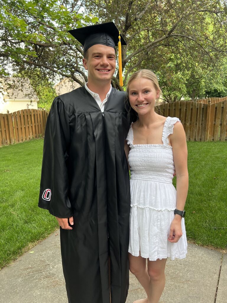 Celebrating Josh's college graduation!