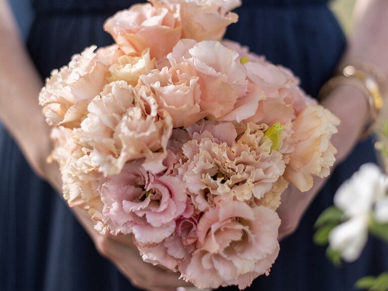 Pink lisianthus bouquet