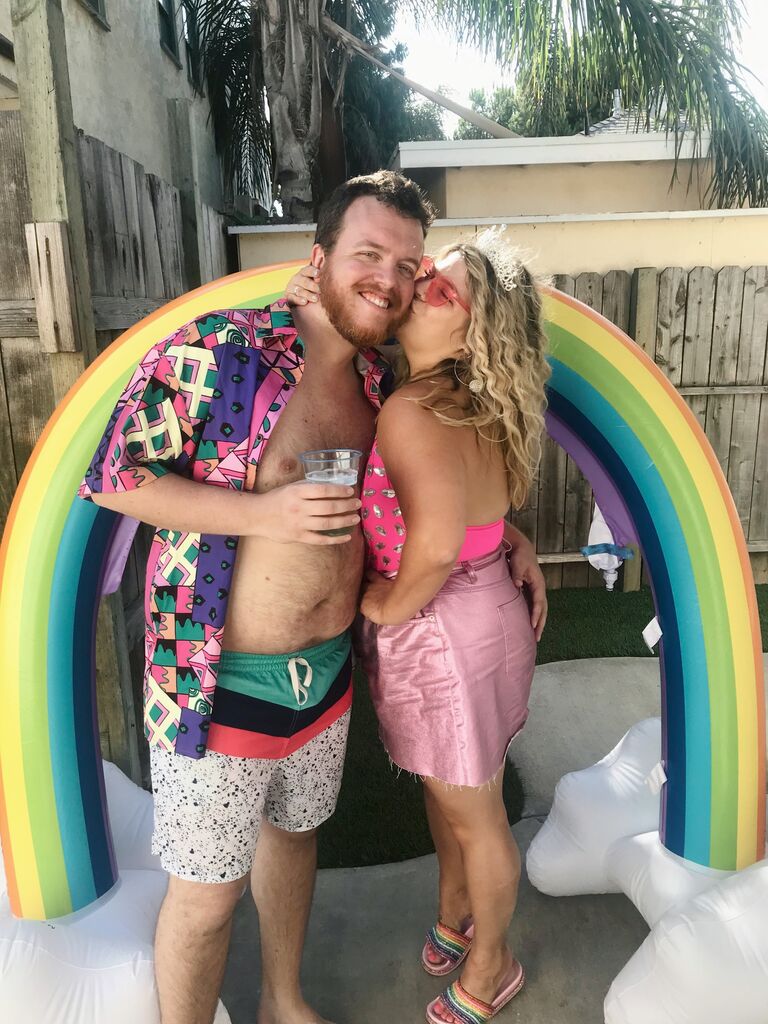 For her 28th birthday party, Mike was CC's official +1! 

The vibes matched. 