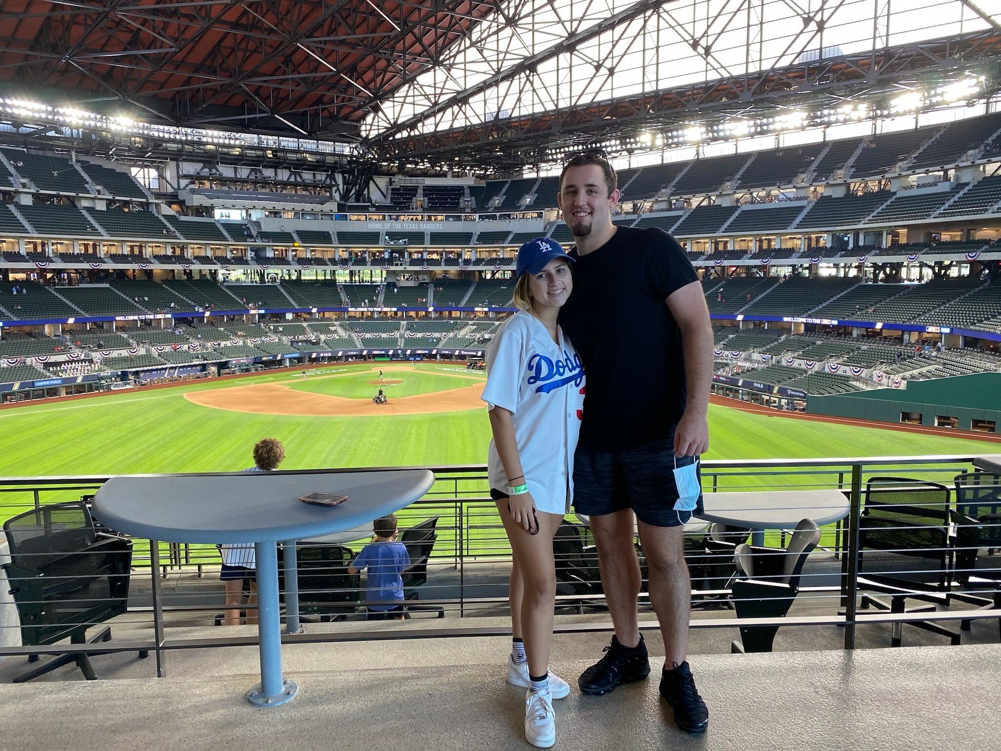 Celebrated Dalton's birthday together and Ally started peer pressuring Dalton to become a Dodgers fan. (She is still working on it) 