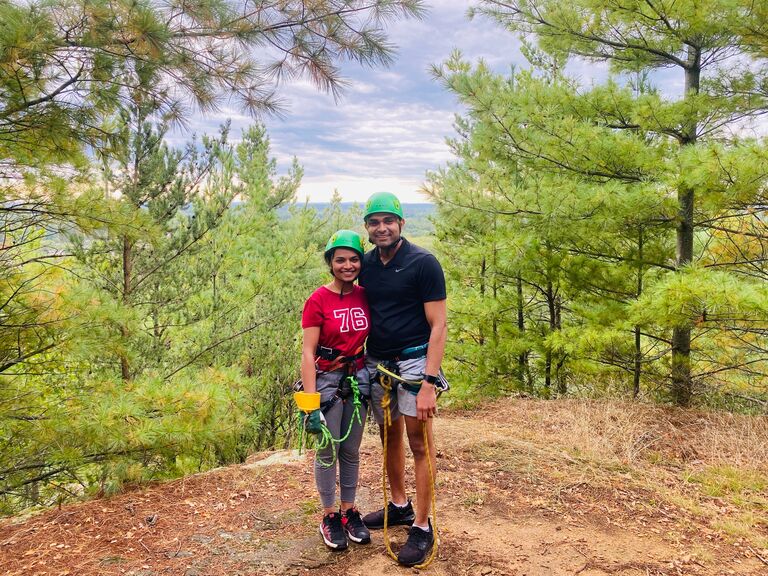Our first zip lining adventure. It was my first time, and I’ll never forget the mix of nerves and excitement as I got strapped in. But there was no one else I’d rather have by my side. As we soared through the trees together, the experience was nothing short of amazing. Laughing, screaming, and holding on tight—every second felt thrilling, just like our journey together.