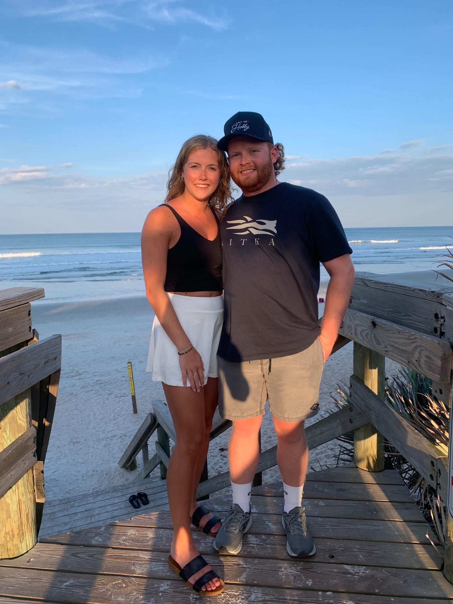 Caleb visited NSB for the first time! Little did I know, he would propose a few years later at the bottom of these stairs.