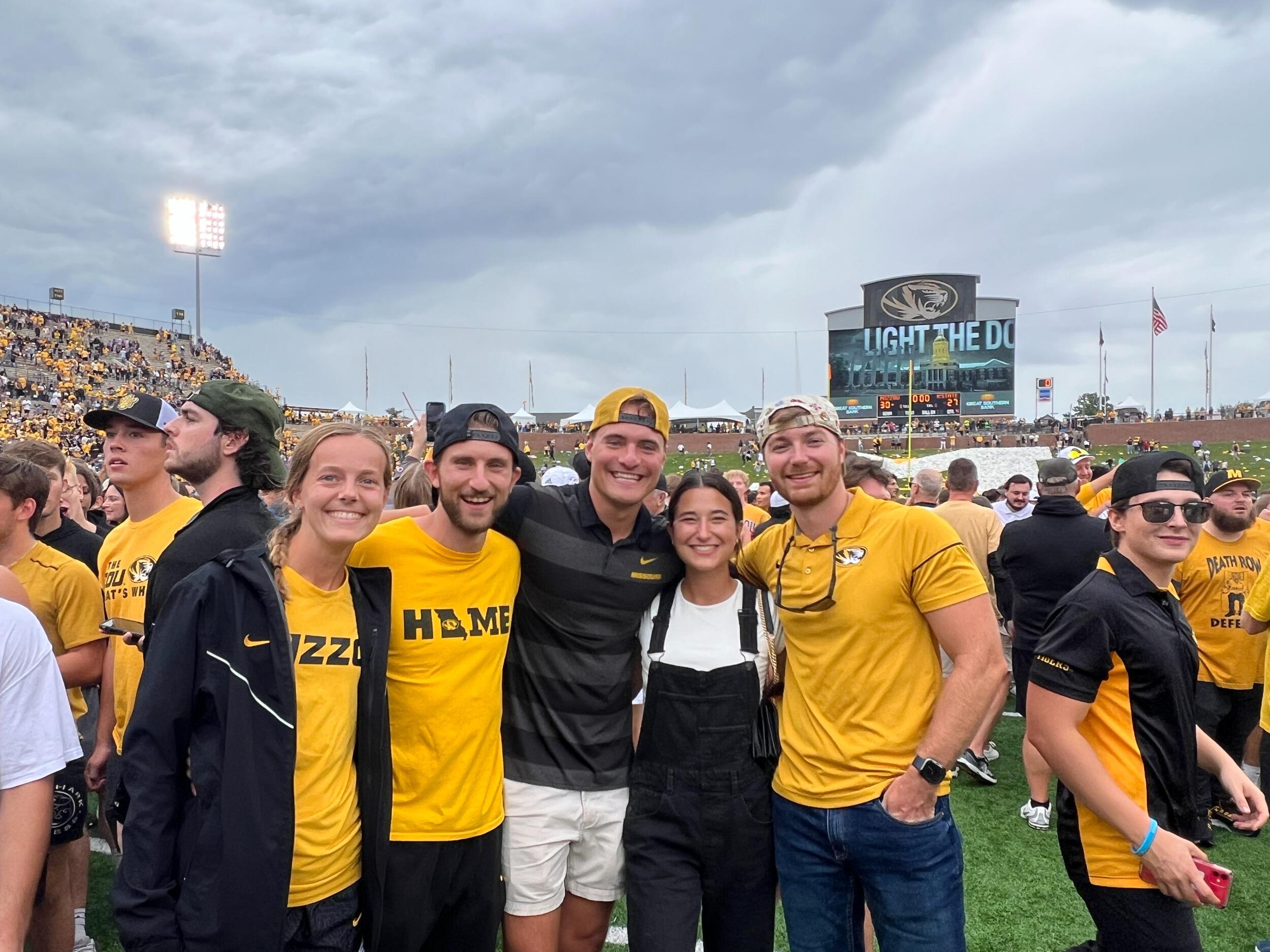 A special day storming the field after Mizzou beat K-State with a 61-yard field goal!