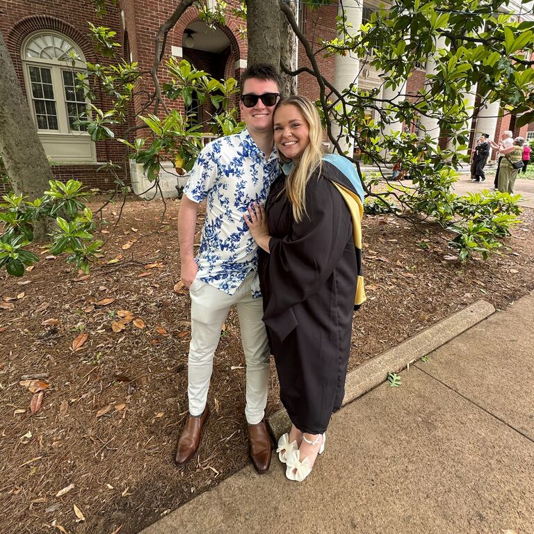 Jacob came to see Zoe complete her Masters Degree at Vanderbilt University Commencement.