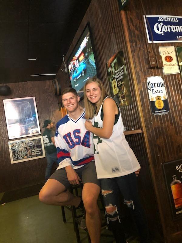 First time both of us are in a bar (legally) followed by us getting crushed emotionally by MSU basketball