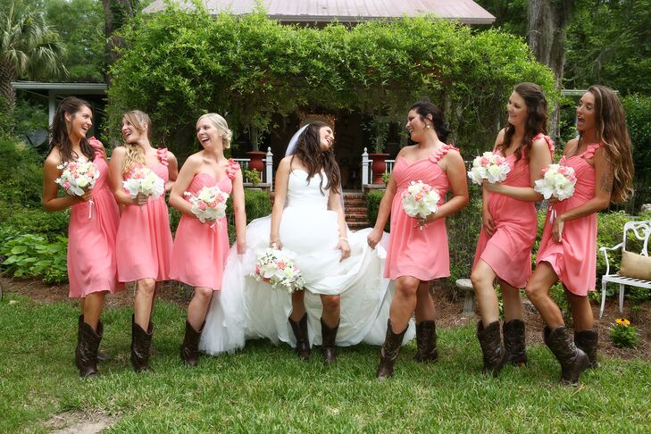 Bridesmaid Dresses And Cowboy Boots 4
