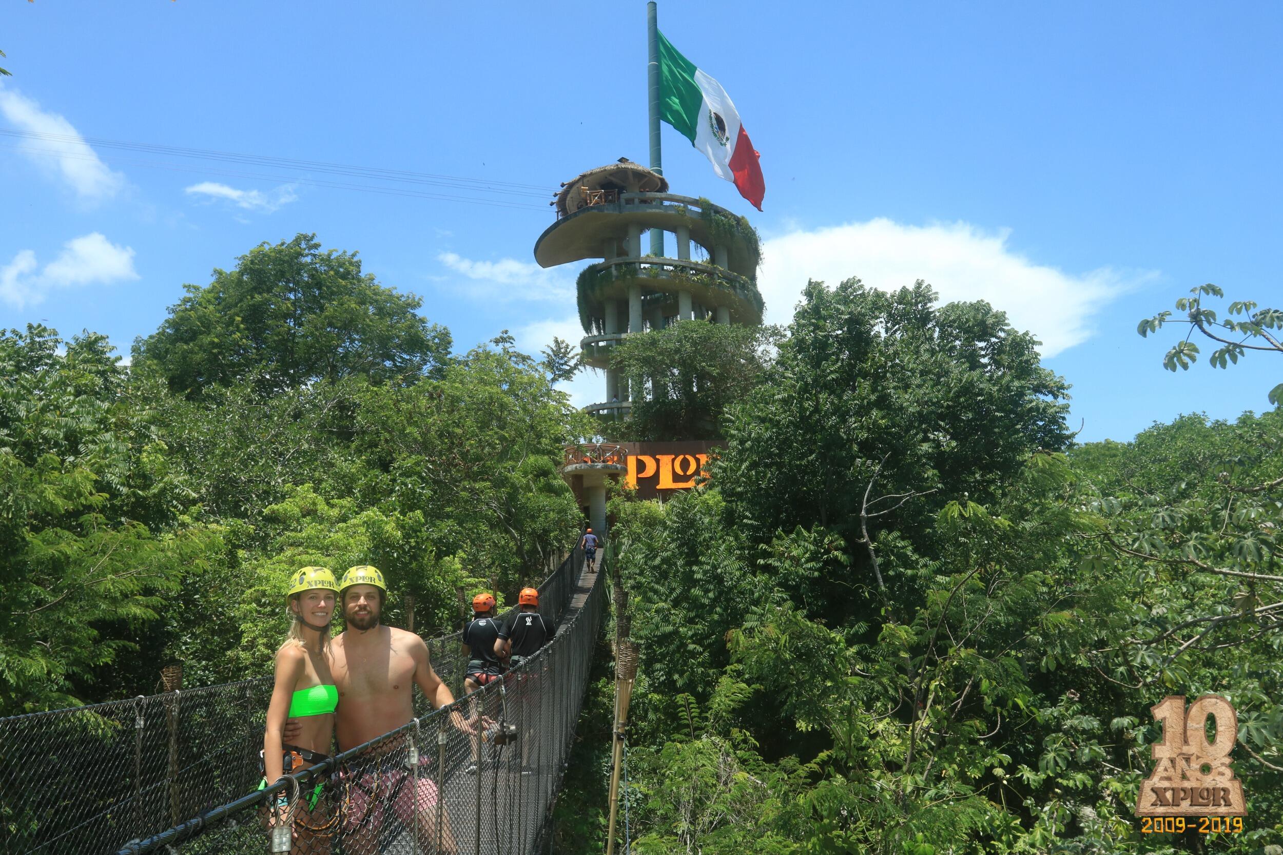 First cruise together! Ziplining through Playa del Carmen.