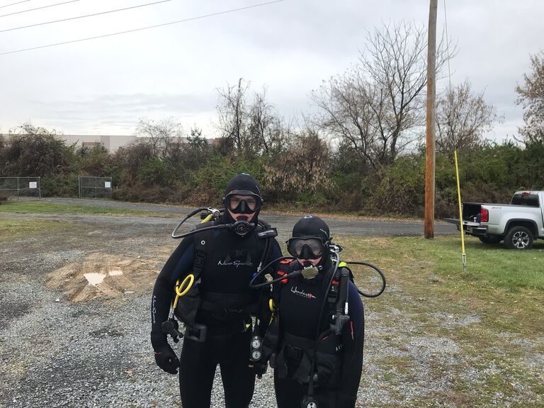 ... and even getting scuba certified! In Pennsylvania... in November... in the hail. It was the coldest we have ever been.