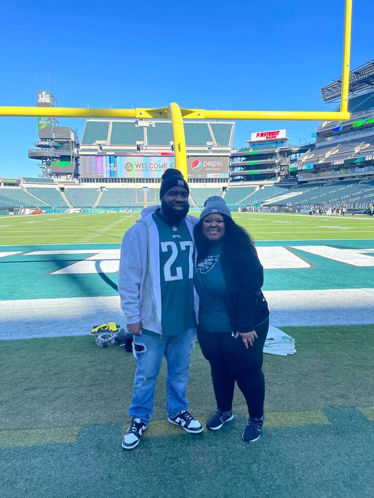 Myeshia's First home Philly game where we got to tour the stadium. 