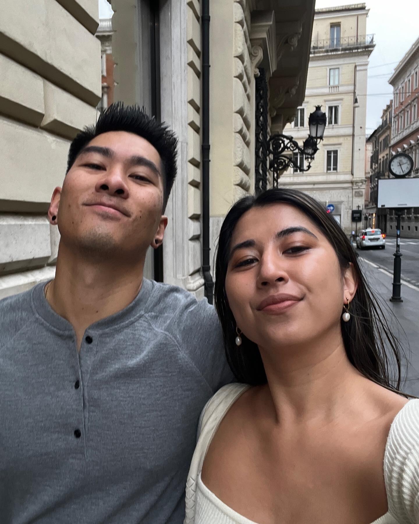 they went to italy for the first time together..