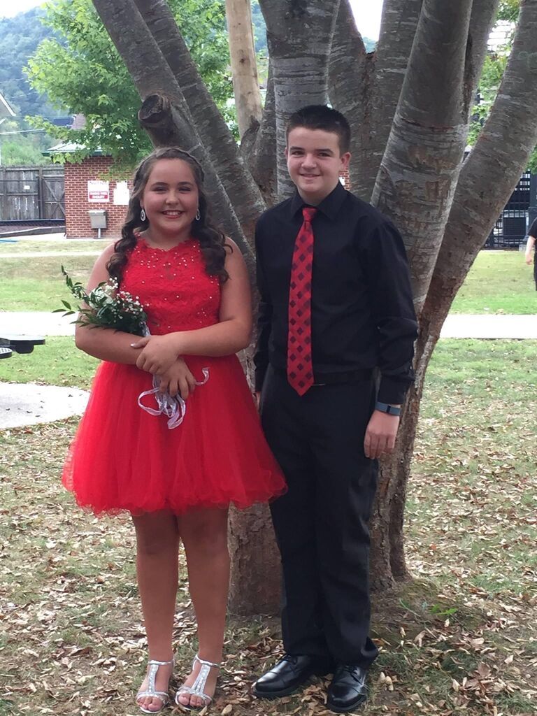 Riley and Mary's "first date" to the 7th grade homecoming!
