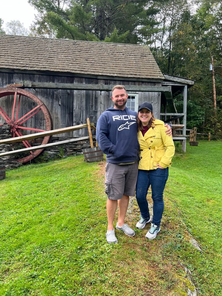 Meghan’s first time to Vermont. This photo was taken at the Ol Vermont Country Store. 
