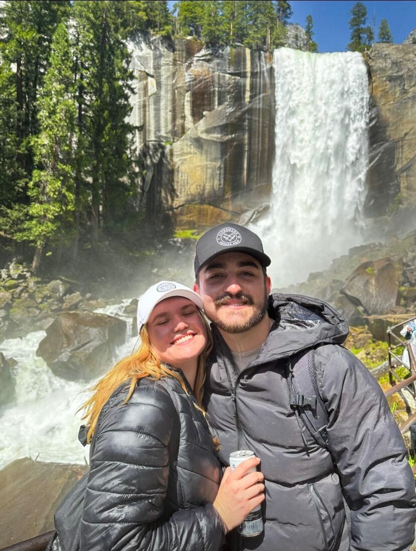 Yosemite with the Johnson's! This was mist trail hike - there was a beautiful rainbow and it was the BEST part of the trip. 