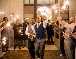 Arkansas wedding sparkler sendoff in Little Rock, AR