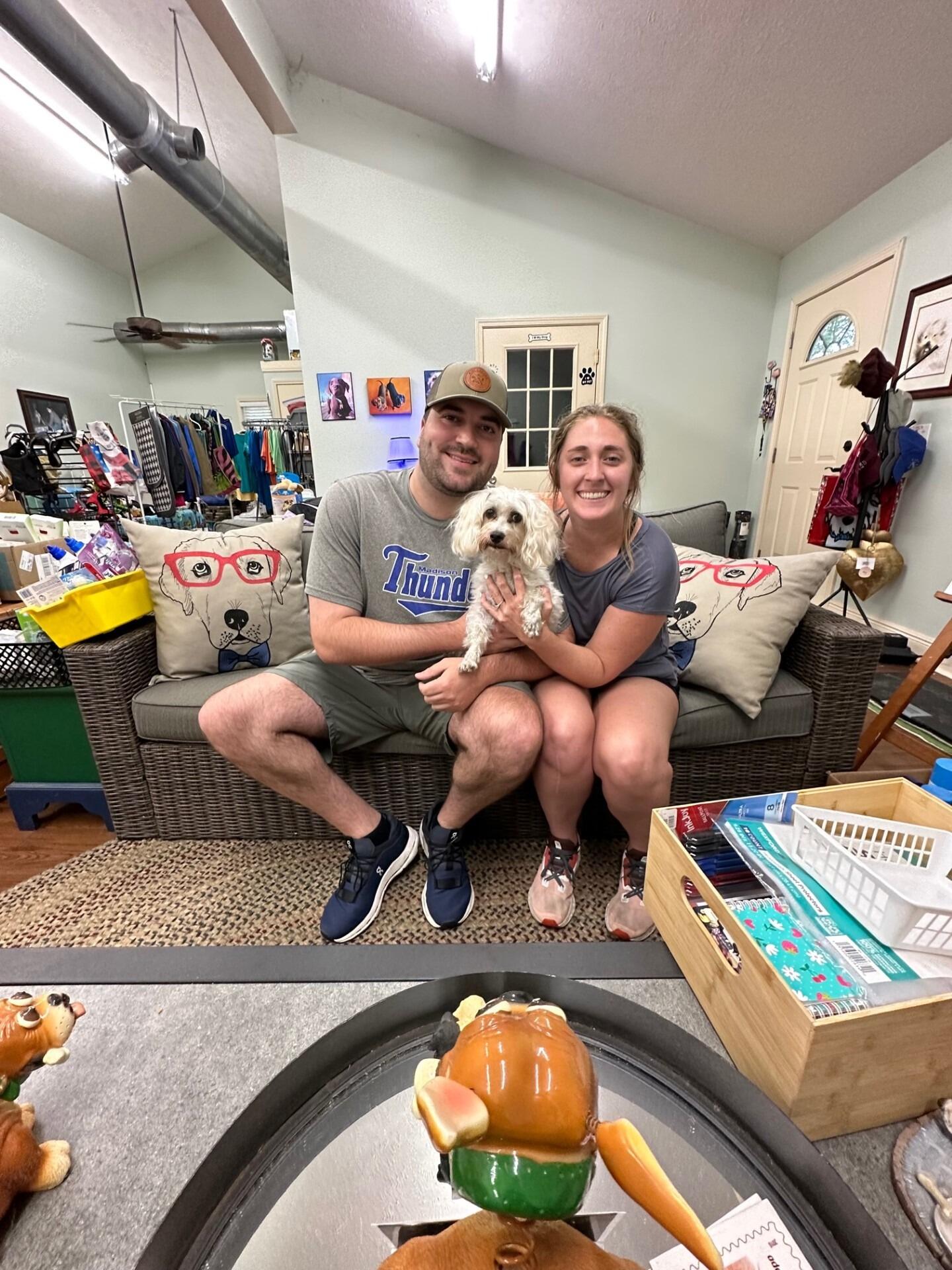 Rescued our first dog, Kipp, together! We love him!