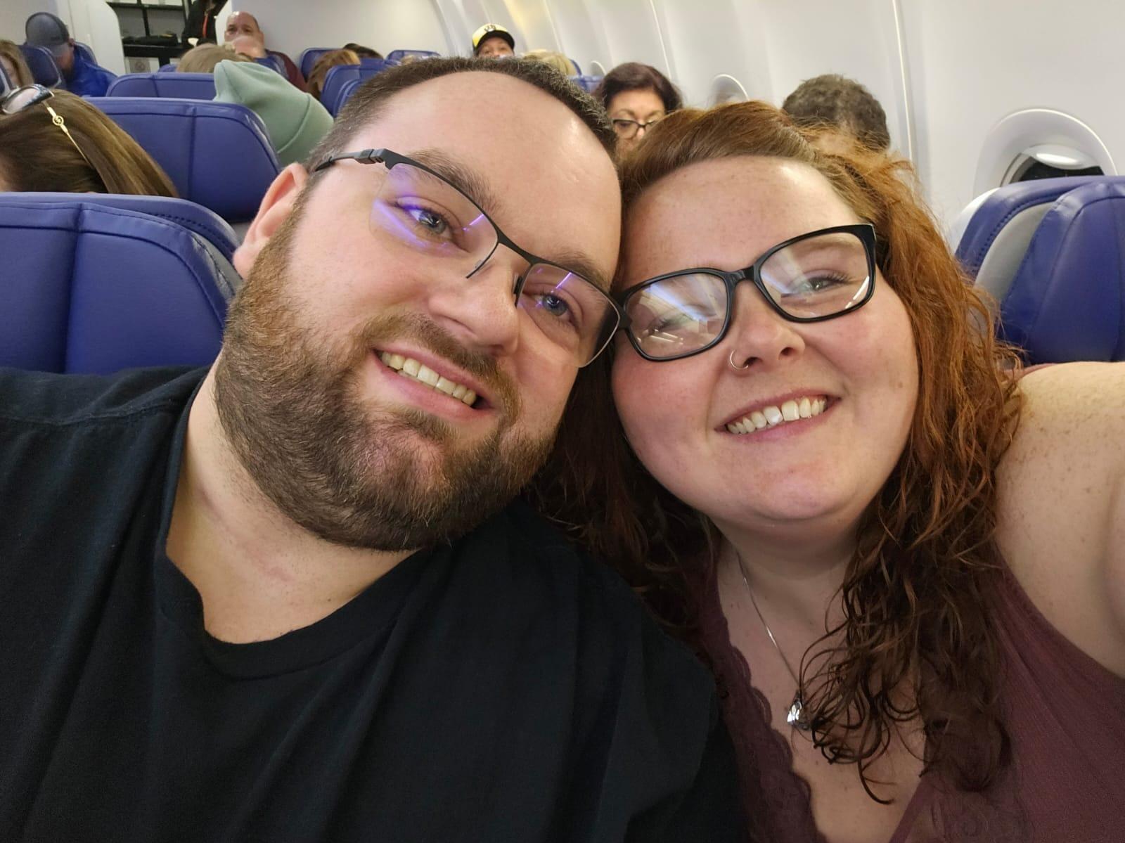 Lance's first time on a plane!