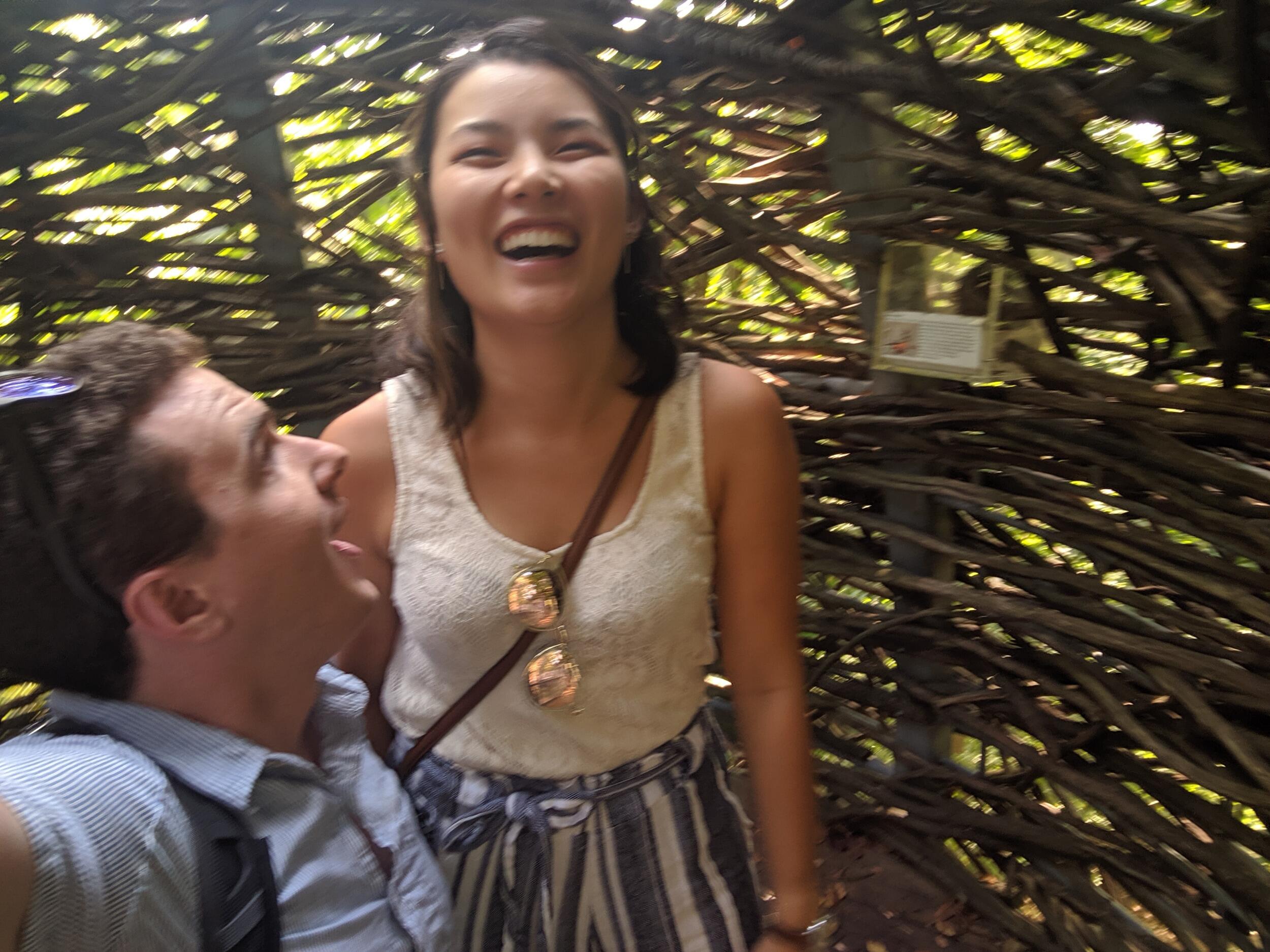 This is actually our first picture together! It took us to our third date to remember to capture ourselves together! Joe snapped the picture as he was making me laugh! We keep each other laughing throughout our relationship!