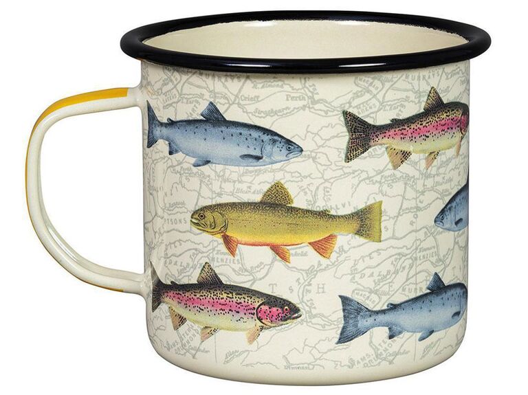 Fish print camping mug groomsmen gift