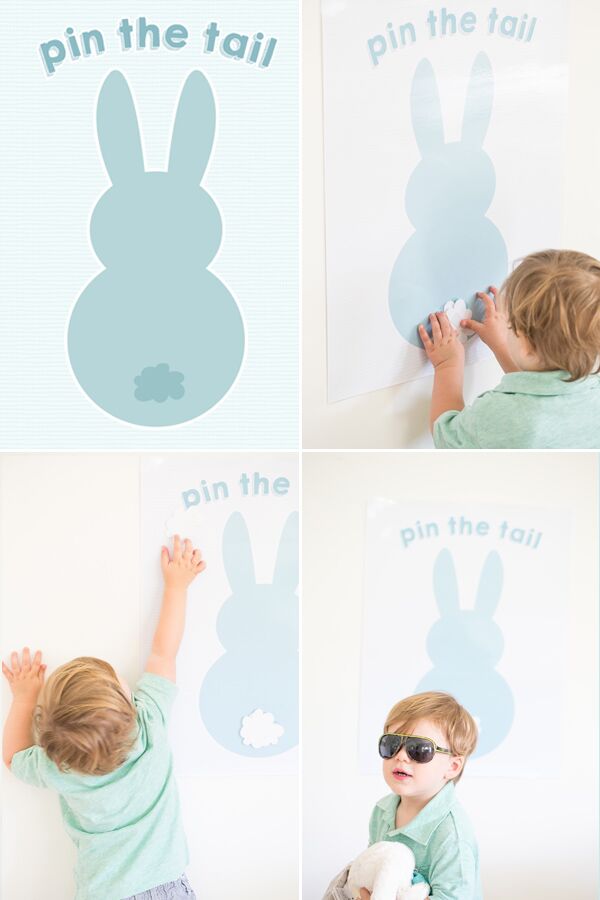 Easter Party Game - Pin the Tail on the Bunny