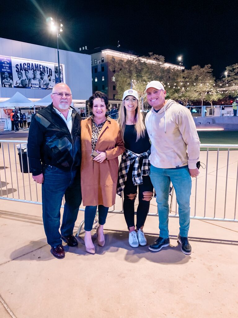The second Kings game they attended together but with Blake’s parents this time around 