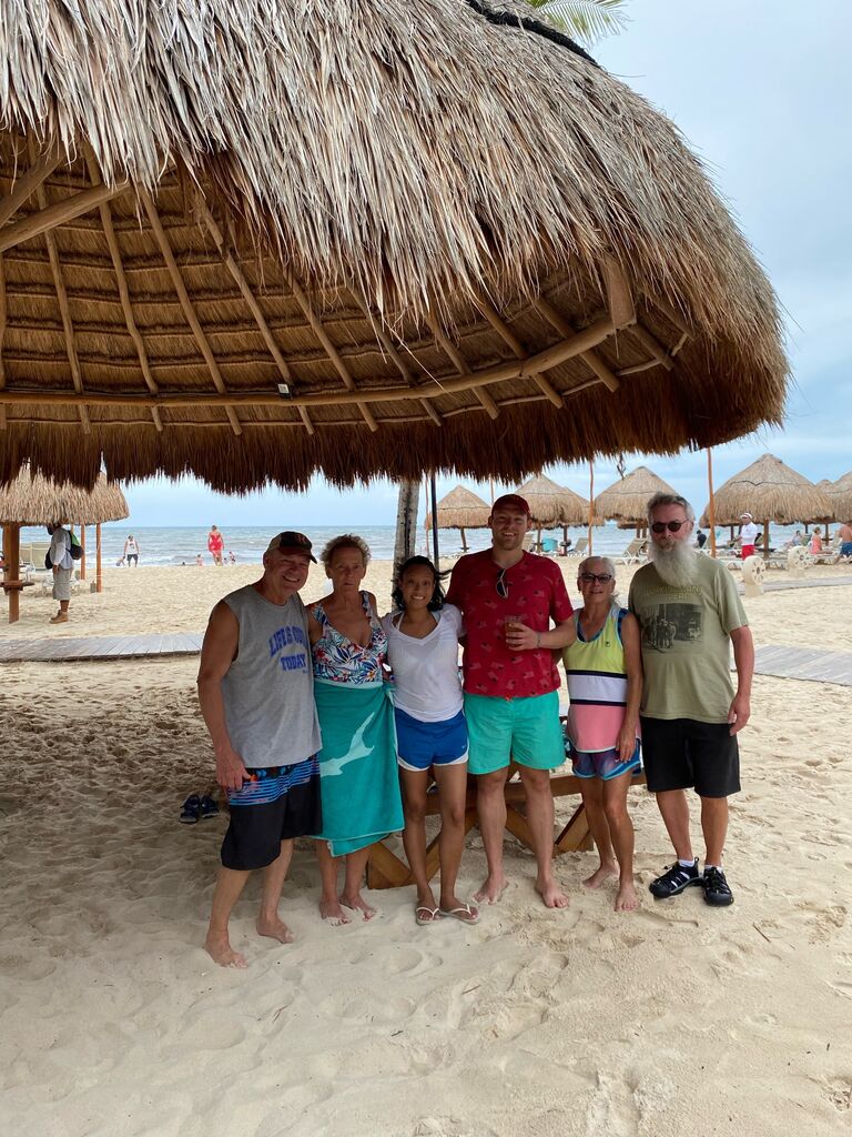 First family trip together with BOTH of our parents. Also they  met for the first time!!