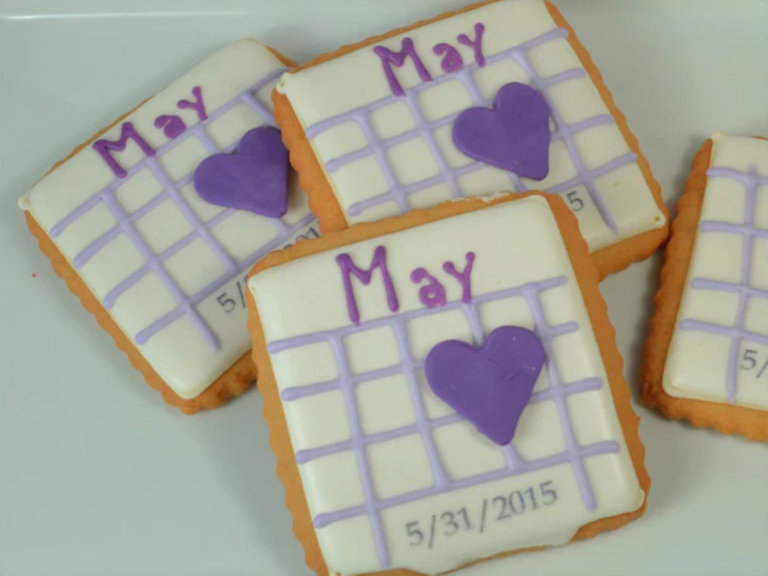 Wedding Date Calendar Cookies for the best wedding favors