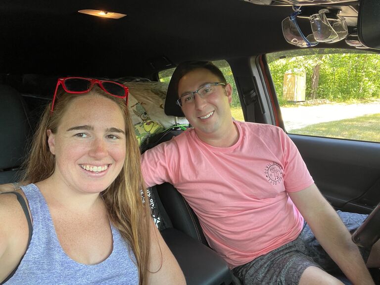Emily's first camping trip. Chris wasn't sure she could handle it. She agreed to go as long as Chris promised there would be no mosquitoes.