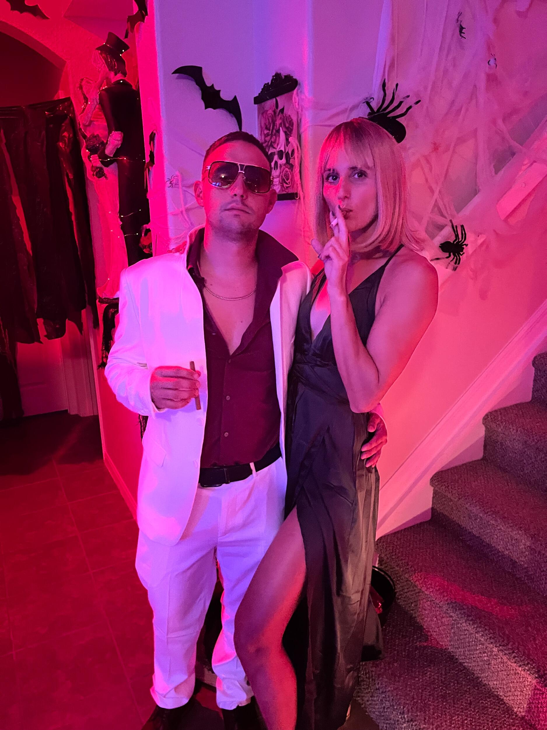 First and probably last time Chris let them dress up in a couples costume on Halloween