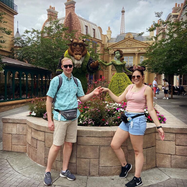 We continued our theme of fairytales and traveled to Disney to celebrate us both finally being done with school.