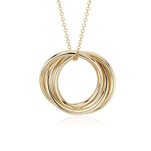 triple circle gold necklace