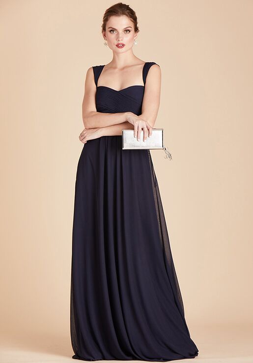 tall navy bridesmaid dresses